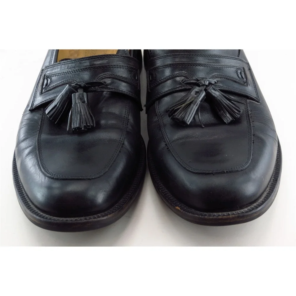 Johnston & Murphy Loafers & Slip Ons Black Leather Men Shoes‎ Size 10.5 Medium